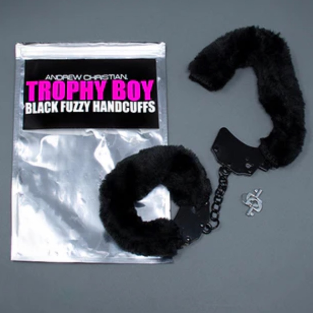 Andrew Christian Black Fuzzy Handcuffs